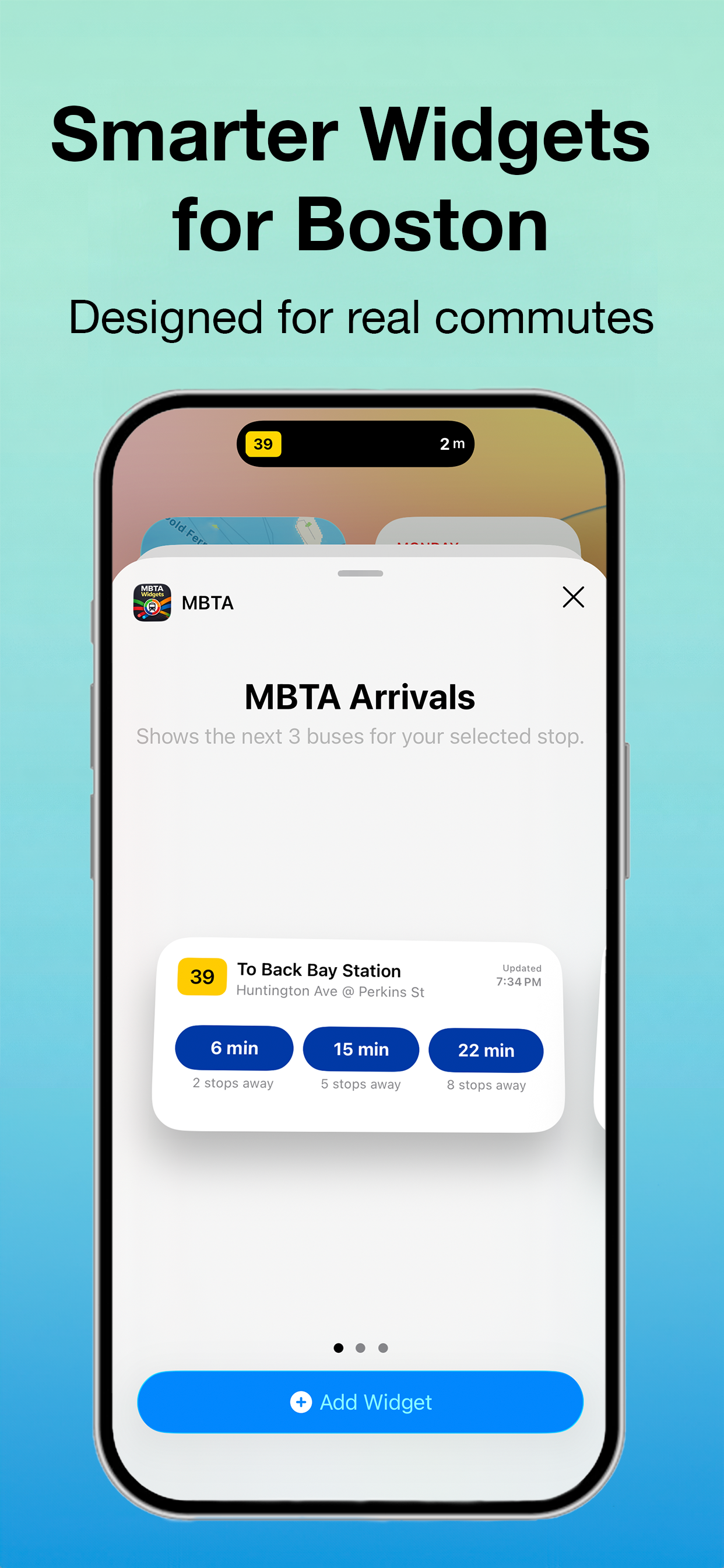 MBTA Widgets commuter rail departures